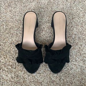 Loeffler Randall Suede Ruffle Sandal